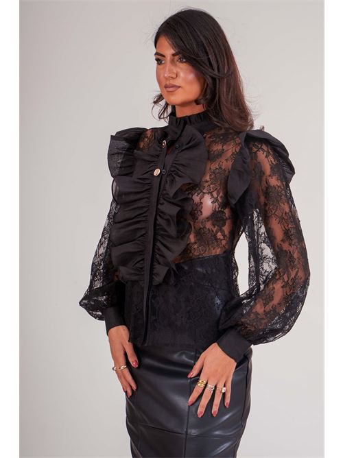 Camicia in pizzo twins fantasy | T5068BLACK